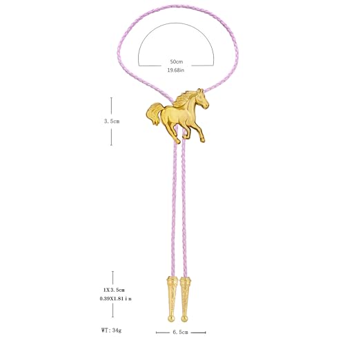 Image of GelConnie Bolo Ties for Men Women Western Cowboy Tie Mens Western Necklace Leather Necktie Gold Bolero Tie Cowboy Necklace