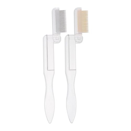 MERRYHAPY Eyebrow Spoolie Lash Comb Makeup Tool 2pcs Set Compact Portable Present for Birthday Christmas