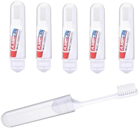 Mini Cepillo Dientes Viaje,5 Piezas Mini Pasta Cepillo de Dientes...
