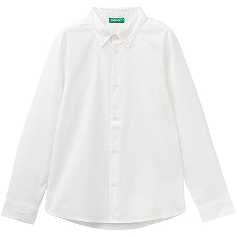 United Colors of Benetton Boy's Shirt Bianco 101 Cover