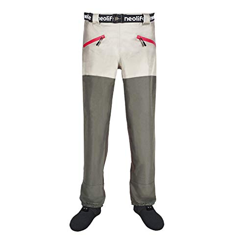 WONITAGO Waist Chest Waders - Waist Wading Pants 3-Ply Breathable Fishing Wader with Pockets and Durable Stocking Boots XL