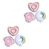 2セット インフレータブル プレースマット 水 コースター インフレータブル カップ ホルダー ローラー コースター おもちゃ 3個*2 FRCOLOR