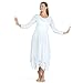 Danzcue Womens Celebration of Spirit Long Sleeve Dance Dress, White, L-XL