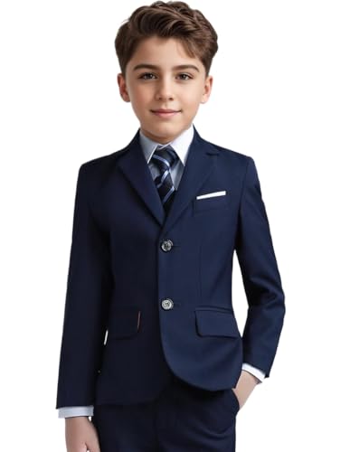 Boys Blazer Jackets Toddler Boy Formal Slim Fit Navy Blue Blazers Baby Kids Boys' Suits Sport Coats School...