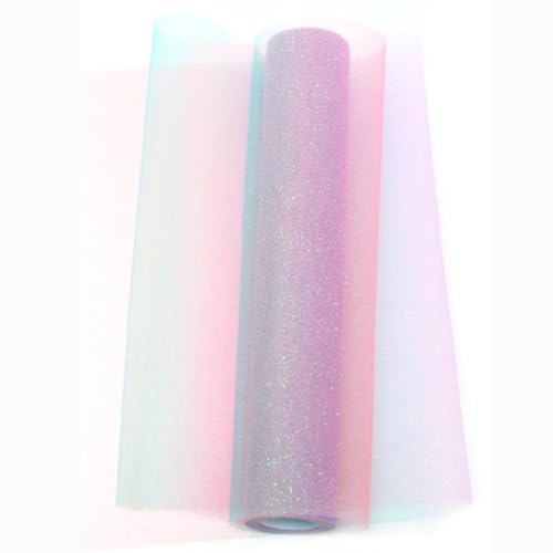 Pastel Tulle Organza Fabric Rolls 12' by 10 Yards Colored Sheer Fabric Ribbon for Table Runner DIY Tutu Skirt Birthday Party Wedding Decorations Christmas Craft Packaging Supplies
