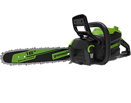 Greenworks 80V 16´´ Brushless Cordless Chainsaw (Great For Tree Felling, Limbing, Pruning, and Firewood / 75+ Compatible Tools), Tool Only