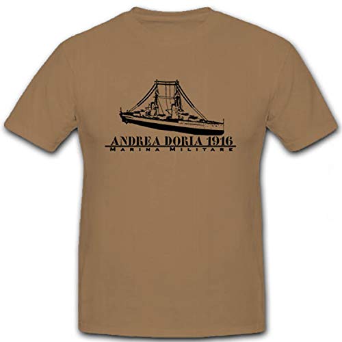 T-Shirt Cuirassé Andrea Doria Marine Italienne Kaki Taille M