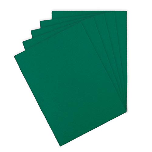 Barcelonetta | Felt Fabric Sheets | 9" x 12" Inch | 5 Pieces | 1.5mm Thick | DIY Arts & Crafts, Patchwork Sewing, Felt Paper (Kelly Green)