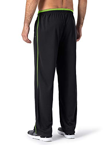 MAGNIVIT Men's Lightweight Sweatpants Loose Fit Open Bottom Mesh Athletic Pants with Zipper Pockets