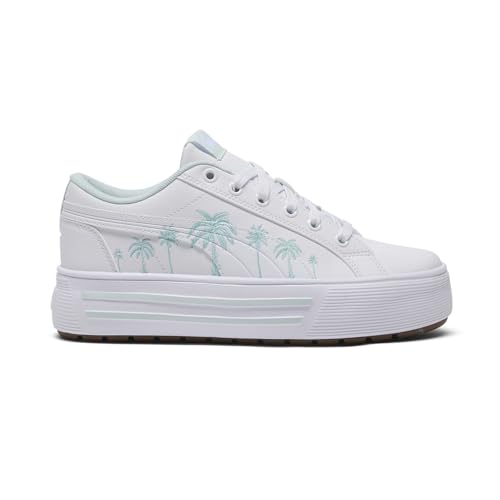 PUMA Womens Kaia 2.0 Palm Resort Lace Up Sneakers Shoes Casual - White - Size 6 M