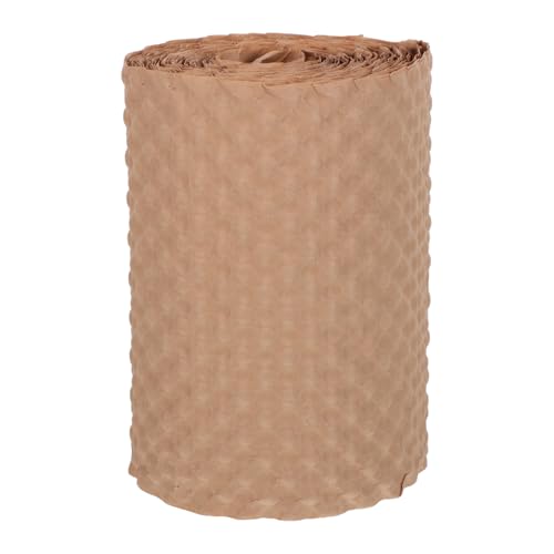 Operitacx Papel de Embalaje Protector Biodegradable de Panal, Rollo Kraft Original 29,5 Cm X 20 M, Material de Amortiguación para Embalaje, Papel para Envolver Artículos Frágiles y Envío