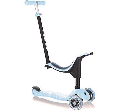 Globber Trottinette 4 en 1 Bleu Pastel pour Enfants Unisexe 67,5-77,5 cm x 57,5 cm x 28 cm