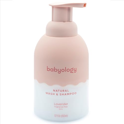 Image of Babyology All Natural Baby Wash and Shampoo - 100% Edible Ingredients - with Organic Lavender Essential Oil (Fragrance Free) - Good for Sensitive Skin - Non Toxic - Tear Free