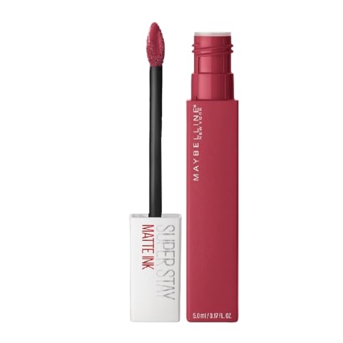 Maybelline Labial líquido matte y de larga duración, Superstay Matte Ink tono Ruler 80, 5g