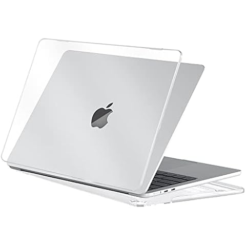 EooCoo Case compatible for NEW Macbook Air 13.6 inch M2 A2681 with Touch ID, 2022 Release, Plastic Hard Shell, Smooth Shiny Surface, Crystal Clear Cover