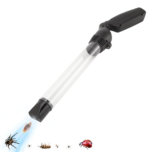 Spinnenstaubsauger, starker Sauger, Langer Griff, transparentes PC-Rohr, batteriebetriebener Spinnenfänger-Greifer mit LED-Licht fürKäfer, Kakerlaken, Bettwanzen, Motten