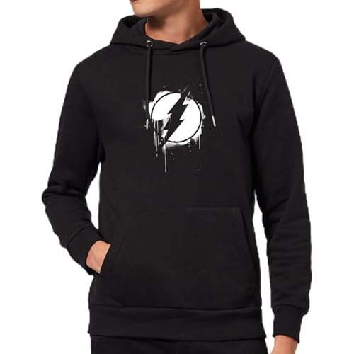 Image of Zavvi Official Justice League The Flash Graffiti Adults Hoodie - L Black