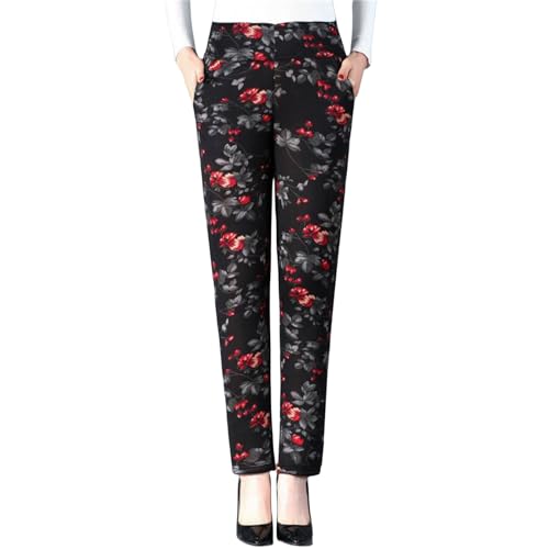 Leggings cálidos de invierno para mujeres de mediana edad, mallas térmicas de algodón