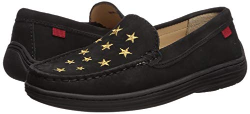 Marc Joseph New York Unisex Leather Driver With Gold Star Detail Loafer, Black Nubuck, 5 M Us Little Kid #TOP6
