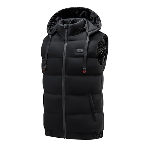 Kelandoom Gilet Chauffant Electrique USB,Veste De Travail Chauffante Homme Doudoune Chauffant Homme Femme Polaire Sans Manche Blouson Électrique Zones Chauffage Rapide Pour La Randonnée L'Escalade