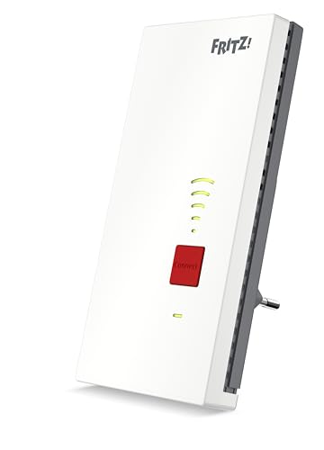 Fritz!Repeater 2700 (Ultraschnelles Wi-Fi 7 mit bis zu 6.500 MBit/s, optimiert WLAN-Reichweite, WLAN Mesh, einfache Einrichtung, höchster Sicherheitsstandard Dank WPA3/2, deutschsprachige Version)