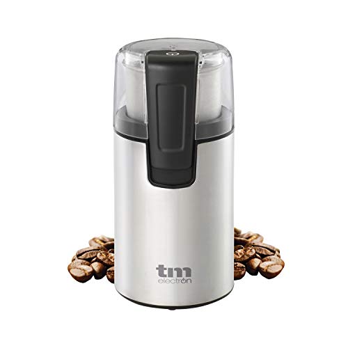 TM Electron TMPCG001 molinillo eléctrico para todo tipo de granos de café, cuchillas de acero inoxidable, cubierta…