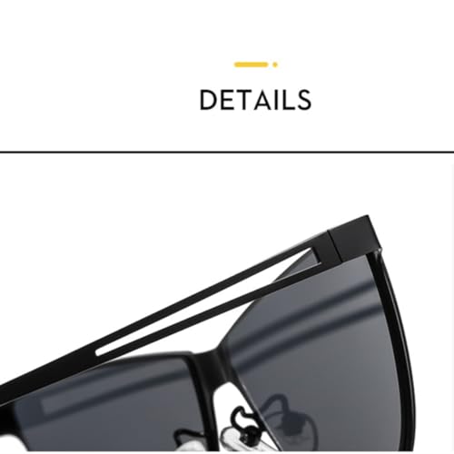 Lunettes de soleil œil de chat rétro à monture large contre les reflets