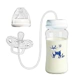 Biberon A Mani Libere, Con Design A Tenuta Stagna, 240 Ml, Biberon Autoalimentato, Bibron Con Ciuccio Anti Coliche, Presa Sicura, Per Ragazze E Ragazzi