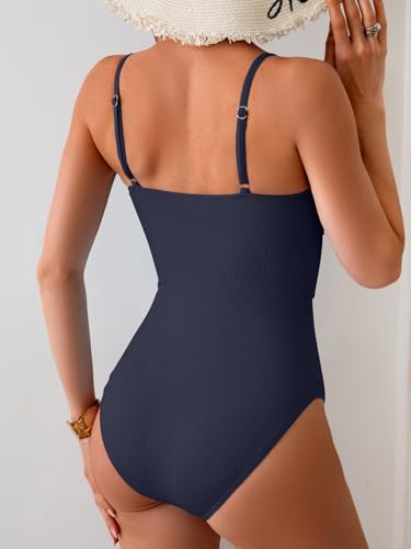 Image of Eomenie Womens Cutout One Piece Swimsuit with Ring Linked Sexy Monokini Bathing Suit for Beach Vacation