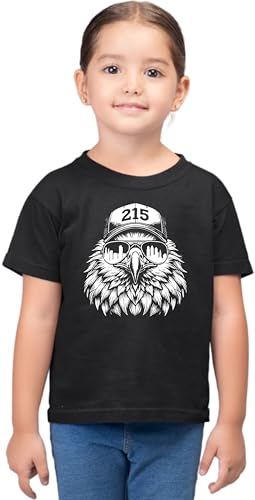 Go All Out Eagle Wearing 215 Hat and Sunglasses Mens Toddler Women Youth T-Shirt2