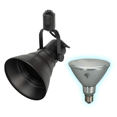 LED電球付き ダクトレール用スポットライト ダクトレールライト用 E26 ライティングレール 照明器具 ダクトレール用照明器具 100W 相当 10W 830lm 38度 黒 昼白色 E26RAILPAR38K-LDR10N