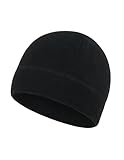 Kninmdor Warm Fleece Beanie Soft Skull Cap Lightweight Watch Caps Winter Hat for Men and Women (Black)