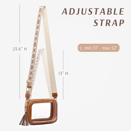 Image of Unilily Clear Bag for Stadium Events, Clear Purse Stadium Approved Crossbody Bag for Concerts Sports Festivals Events Women