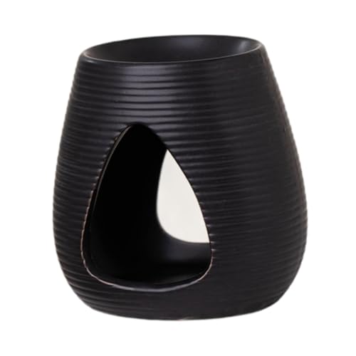 Porte-candélabre diffuseur d'encens ornement en céramique noire géométrique - 8