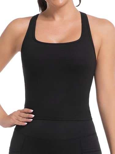 Racerback Workout Tank Tops for Women with Built in Bra Tight Sleeveless Running Yoga Gym Shirts 2025 Summer Clothes - Image 3