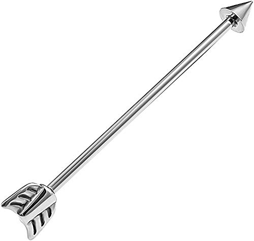 Gadgetsden 316L Piercing Metal Stainless Steel Arrow Industrial Barbell Piercing Ear Studs for Unisex-Adult, Silver (B07Z83RBDK) Amazon Price History, Amazon Price Tracker