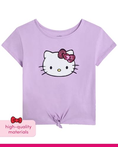 Image of Hello Kitty Girls Skort Set - 2 Piece Graphic Crewneck Top and Short Skort Cute Outfit Set (Sizes: 2T-12)