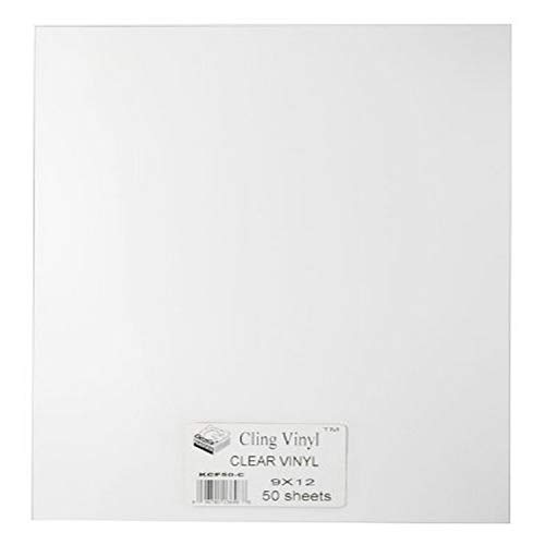 Grafix 9-Inch-by-12-Inch Cling Film Clear, 50-Pack