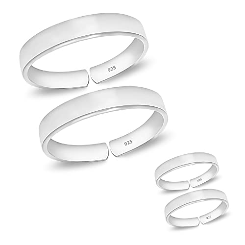 Parnika (Formerly MJ Combo of 1 Pair Thumb & 2 Pair Finger Size Silver Toe Rings in Pure 92.5 Sterling Silver for Women (2 Pairs) (1 Pair Thumb & 1 Pair Finger Toe Ring) (B09DGRHG42) Amazon Price History, Amazon Price Tracker