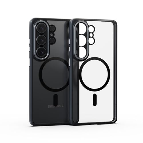 miak Galaxy S26 Ultra �p �N���A�P�[�X Duo V2 [ Qi2/MagSafe�Ή� ���̓}�O�l�b�g���� �ϏՌ� �A���~�����J�����t���[�� ��d�\�� �Ռ��z�� �X�g���b�v�z�[���t�� ] �u���b�N MA28445S26U �y�������K�i�z