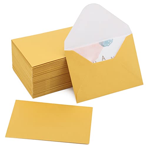 Pochettes pour cartes de visite et mini enveloppes dorées métallisées en vrac