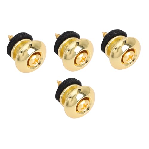 FUNOMOCYA 4pcs Guitar Strap Buckles Non-slip End Pin Buttons for Electric Bass Guitar