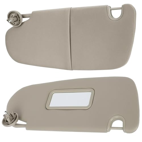 Left Driver & Right Passenger Sun Visor Set Fit for Dodge 2002 2003 2004 2005 2006 2007 2008 2009 Ram 1500 2500 3500 1CT18TL2AA Left Driver Side 1CT11TL2AA Right Passenger Side