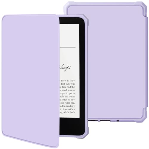 Hülle für 7 Kindle Paperwhite und Kindle Colorsoft Signature Edition Erschienen 2024/2025, Leicht, Wasserfest, Umfassender Schutz und Magnetverschluss (Pearl Purple)