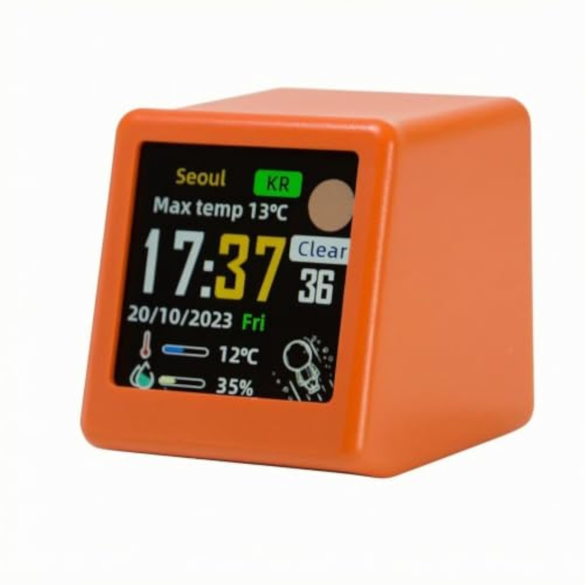 Temperature Intelligent Clock, Orange