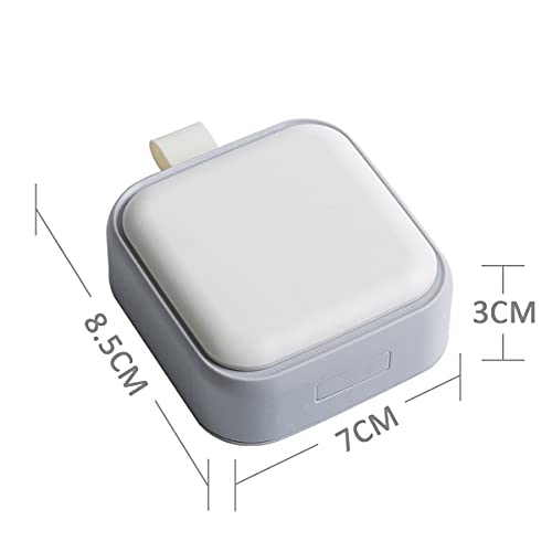 Timertick Pillendoosje met 4 Vakken,Draagbare Reismedicijn Medicijndoos,Plastic Medicijn Tabletdoos met Ring (wit) - Image 3