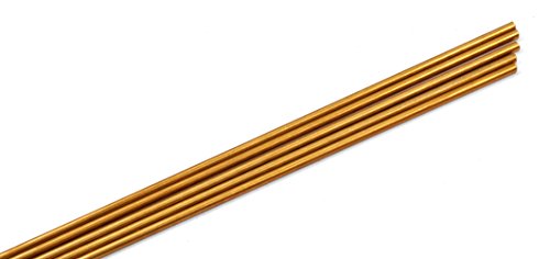 Five Pack of 1/8" Diameter Solid Brass Knife Handle Rod, 12" Length
