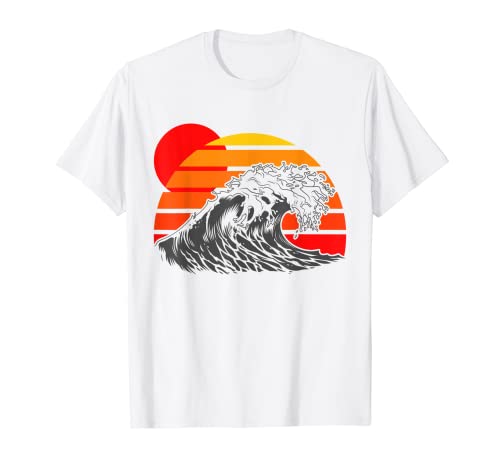 The Great Wave Kanagawa - Regalo retro japonés Camiseta