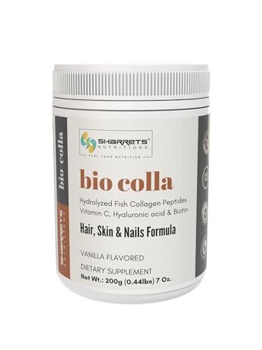Sharrets Biocolla - 200g x 2, Fish Collagen Powder with Hyaluronic Acid, Vitamin C & Biotin - Beauty Supplement, Vanilla Flavored - Image 2