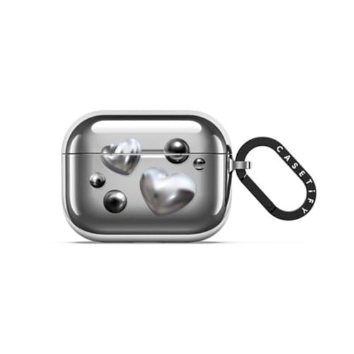 CASETiFY �C���p�N�g �P�[�X AirPods Pro 3 - Chrome Love - �V���o�[